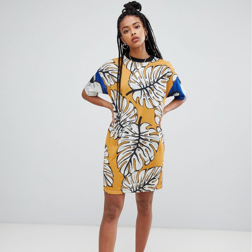 Mixed Print ADIDAS shift dress